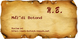 Mádi Botond névjegykártya